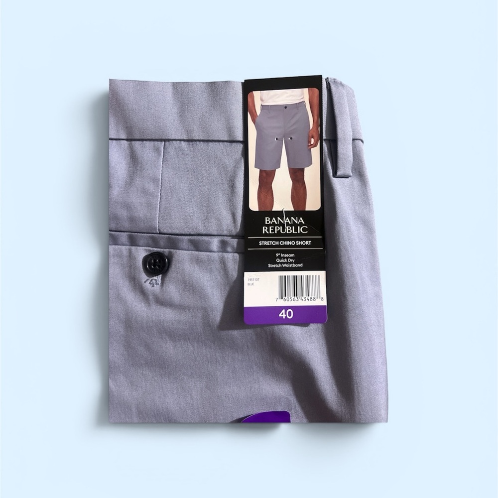Banana Republic Light Gray Stretch Chino Shorts